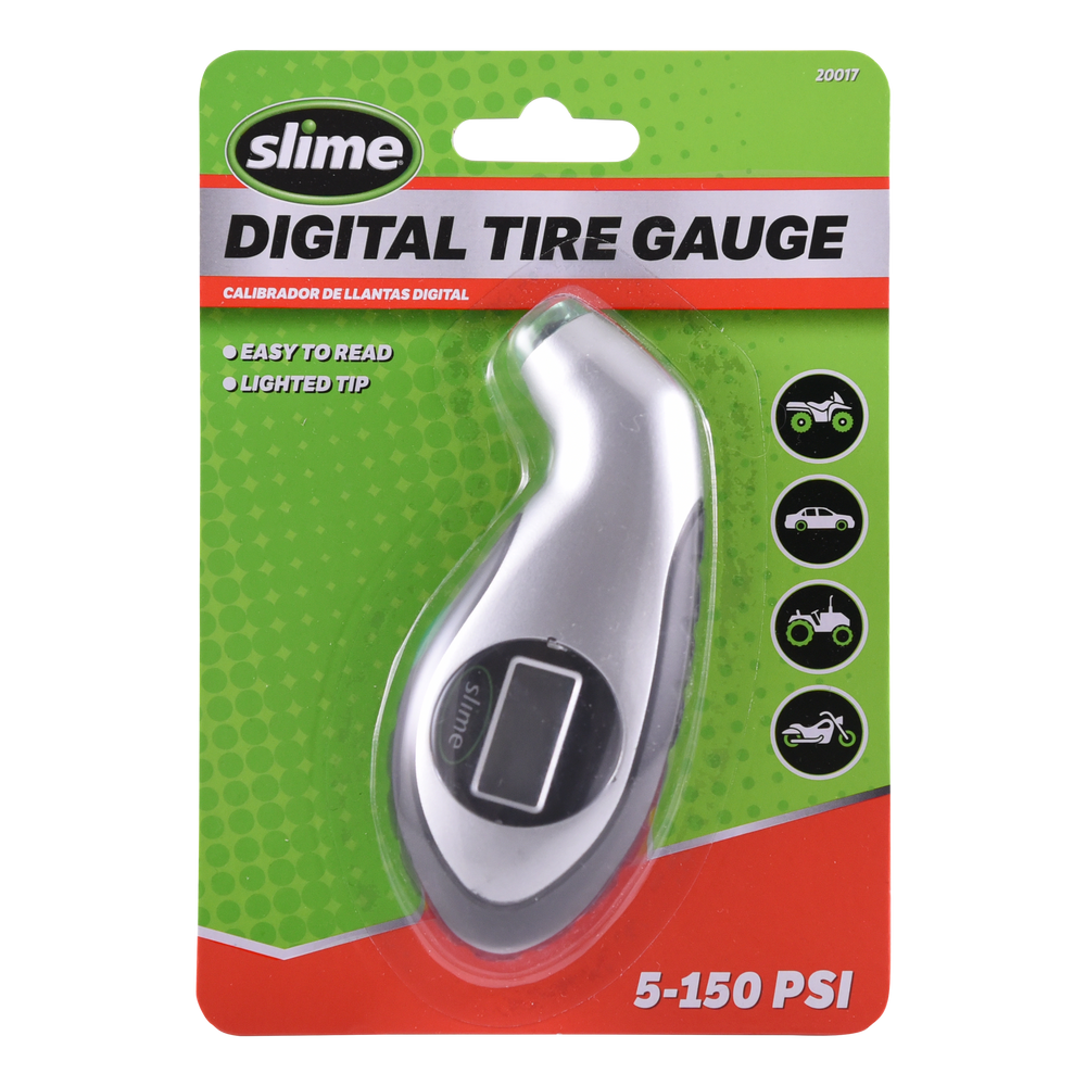 Slime Digital Tire Gauge (5-150 psi) #20017 In Package