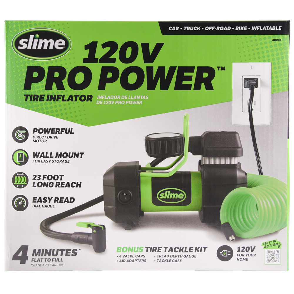 Slime 120V Pro Power Tire Inflator #40045 In Package