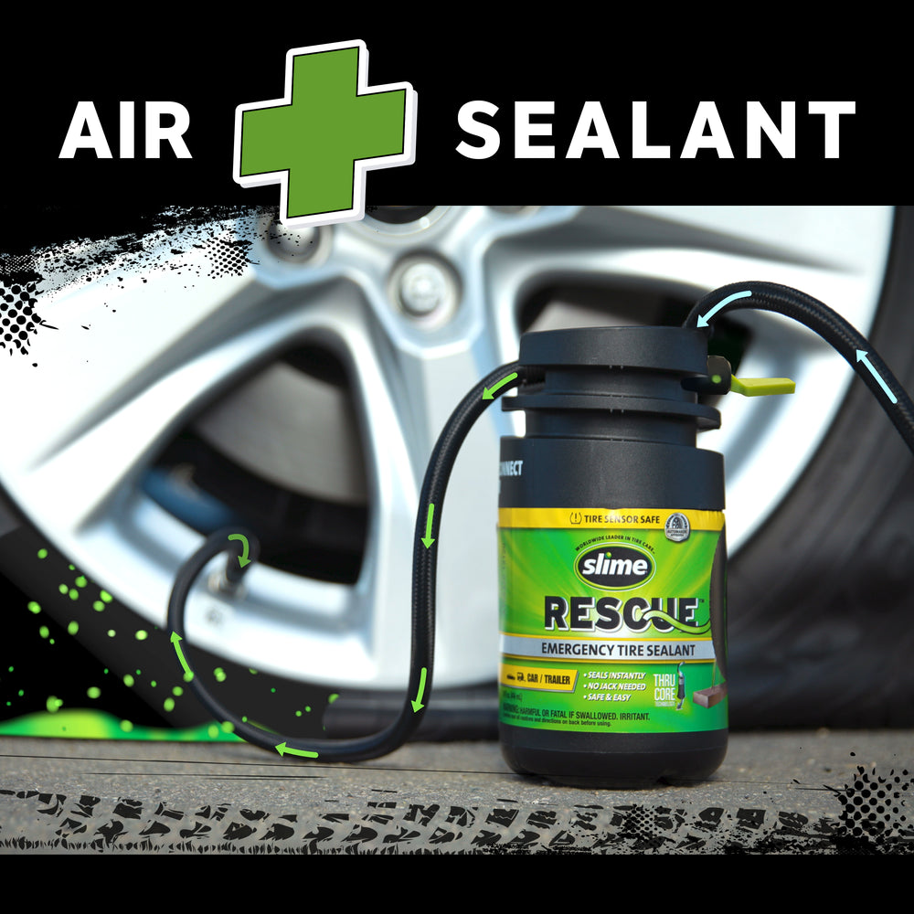 Slime Smart Spair Plus Flat Tire Repair Kit #50138 Air + Sealant