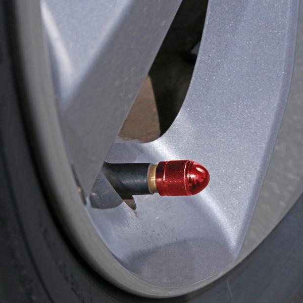 Red Smile Aluminium Alloy Tire Wheel Air Valve Stem Cap 4pcs Fits