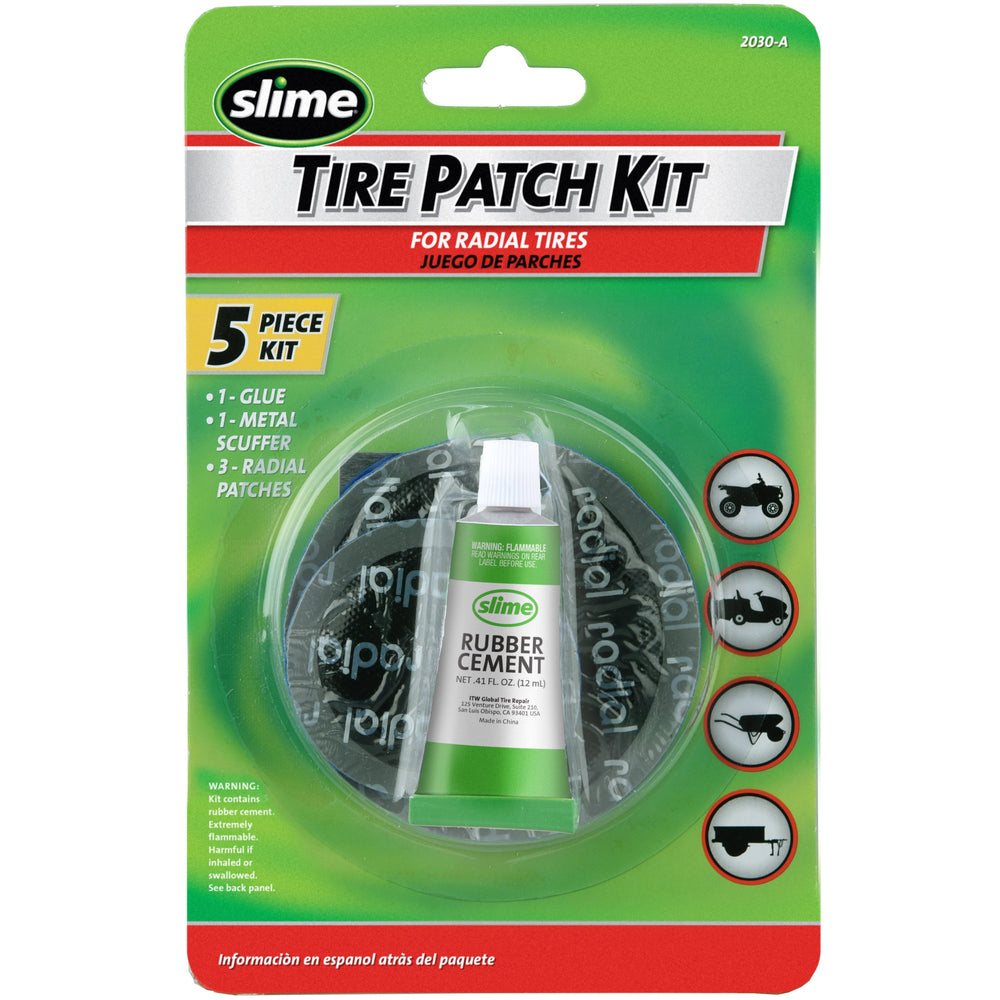 Slime Deluxe Tire Patch Kit & Glue #2030-A In Package
