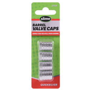 Slime Barrel Tire Valve Caps (Quicksilver) #20326 In Package
