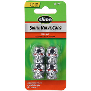 Slime Skull Tire Valve Caps #20479 In Package