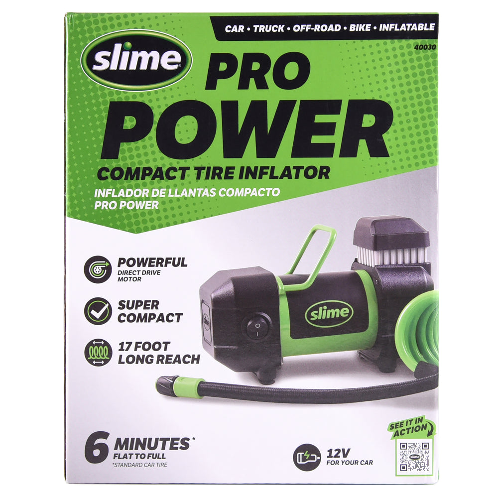Slime Pro Power Compact Tire Inflator #40030 In Package