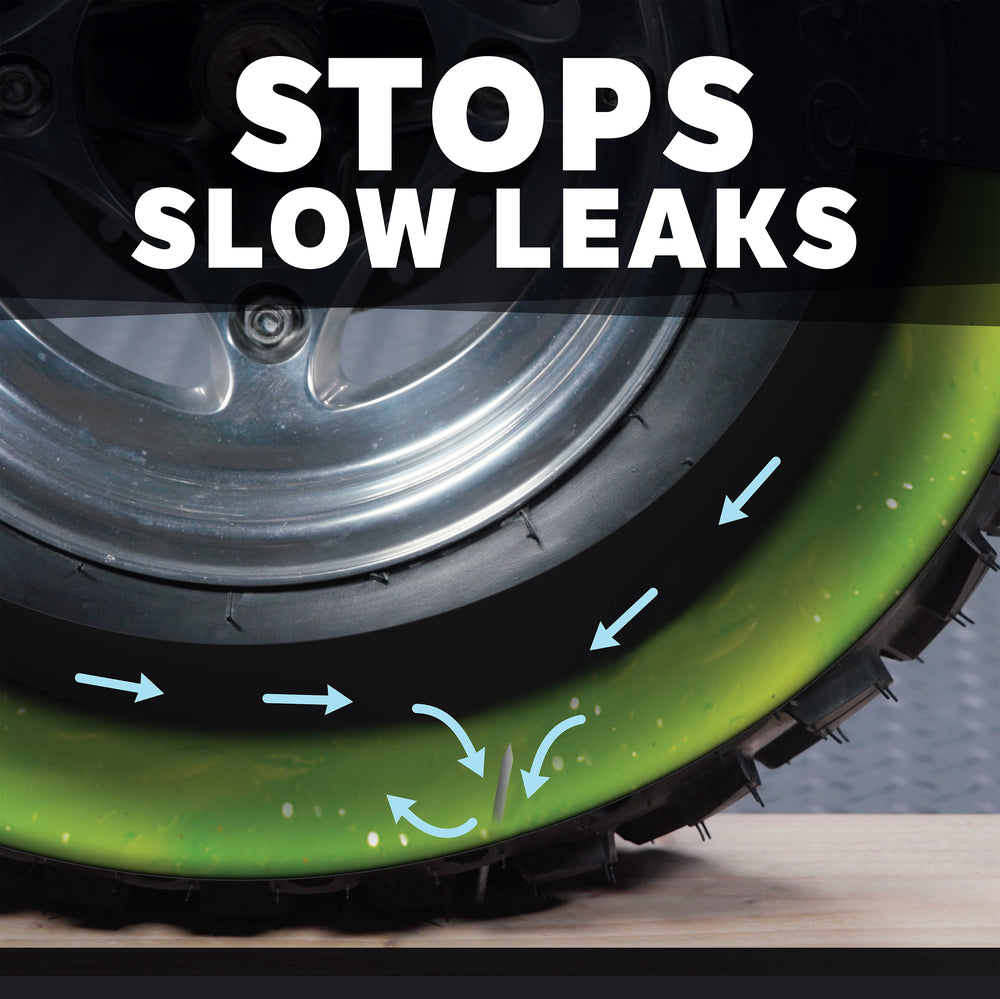 Slime Prevent and Repair Tire Sealant - 24 oz. (Mower/ATV) #10008 Stops Slow Leaks