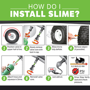 Slime Prevent and Repair Tire Sealant - 24 oz. (Mower/ATV) #10008 Instructions