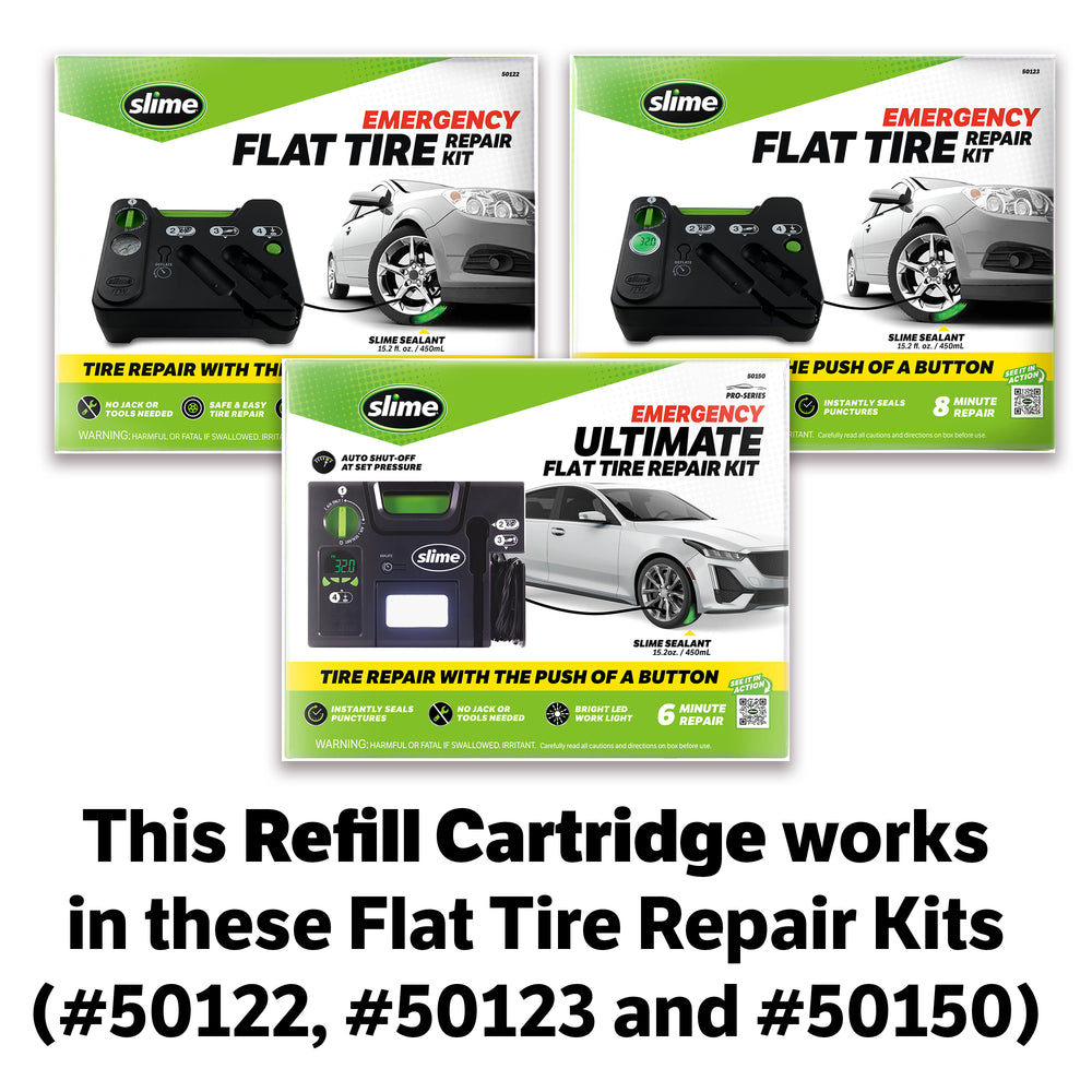 Tire Python Refill Sealant Refill Cartridge for the Flat Tire Repair Kits - Car | Slime ...