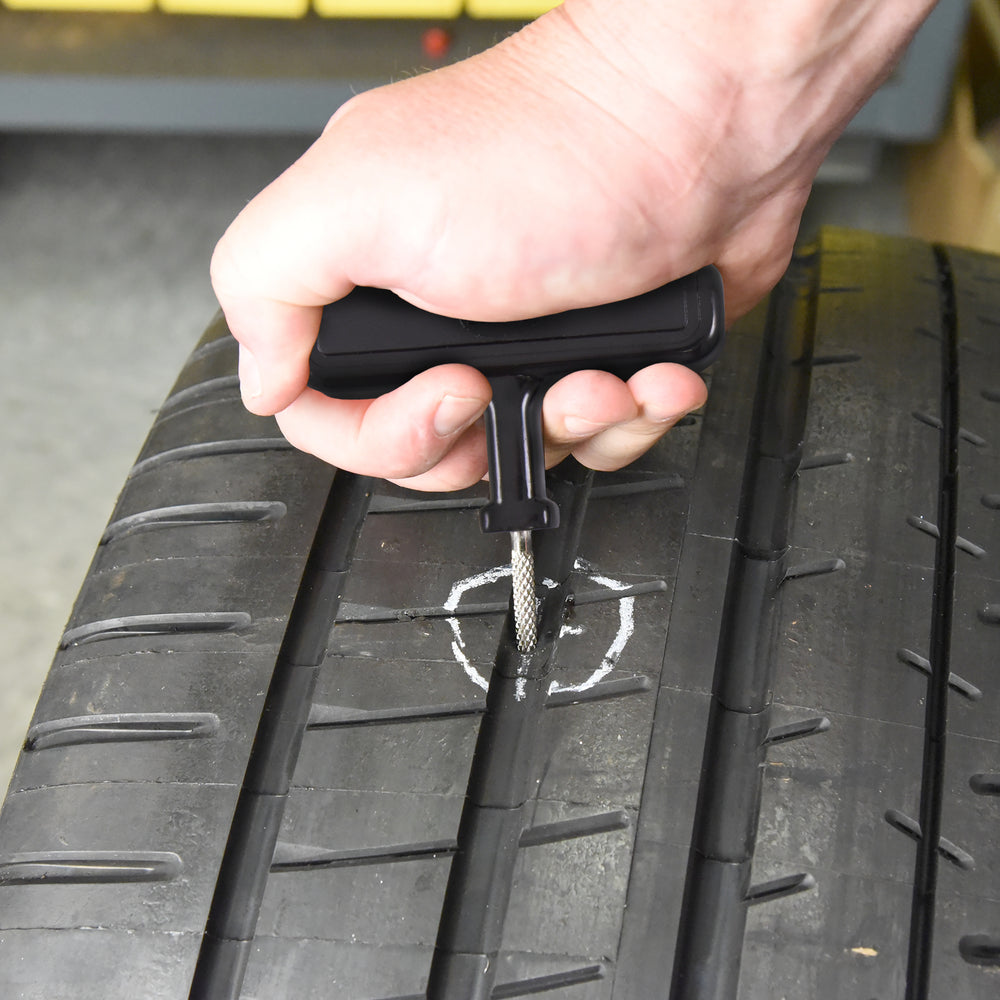 Slime Rugged Tire Plug Kit #20504 Reaming a Tire