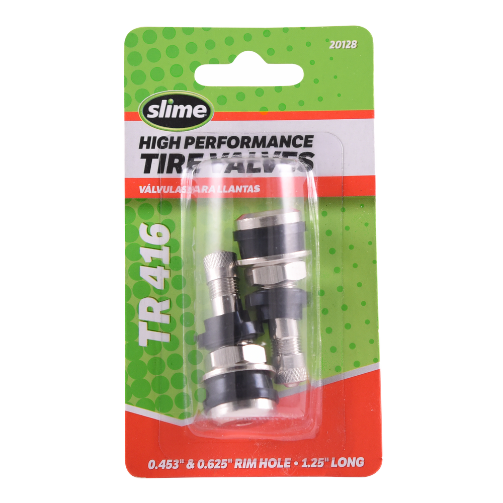
            
                Load image into Gallery viewer, Slime High Performance Tubeless Tire Valves - TR416 #20128 In Package
            
        