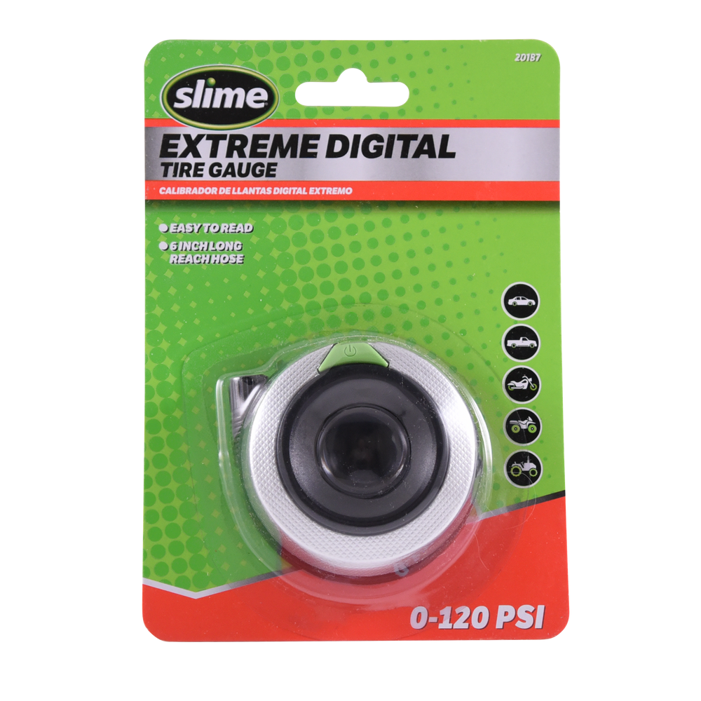 Slime Extreme Digital Tire Gauge (0-120 psi) #20187 In Package