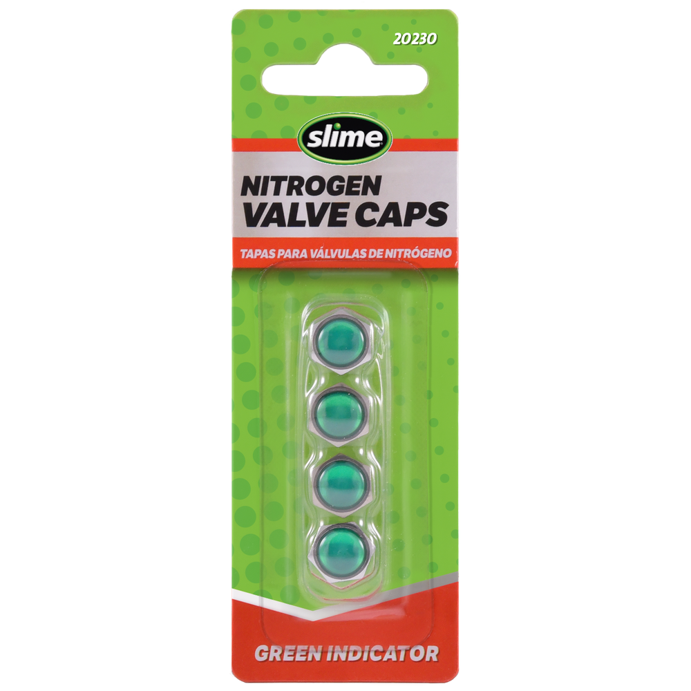 Slime Nitrogen Tire Valve Caps #20230 In Package