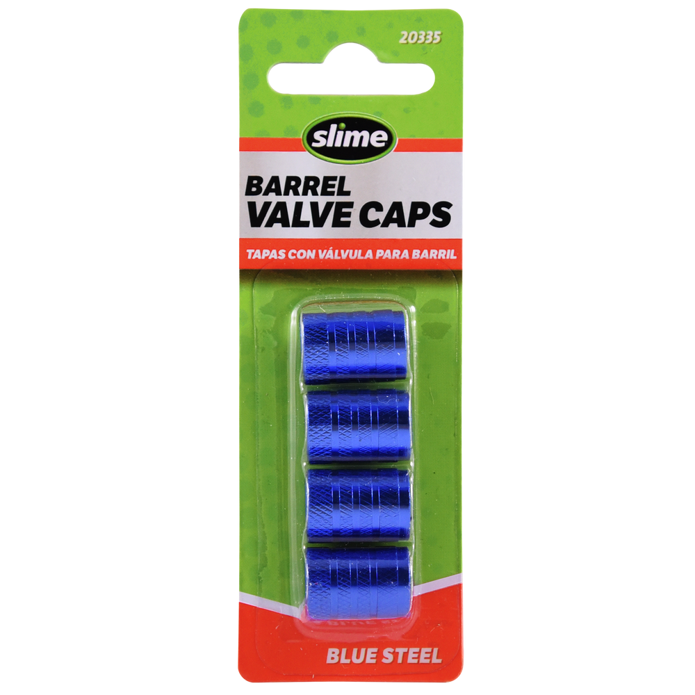 
            
                Load image into Gallery viewer, Slime Barrel Valve Caps (Blue Steel) #20335 In Package
            
        