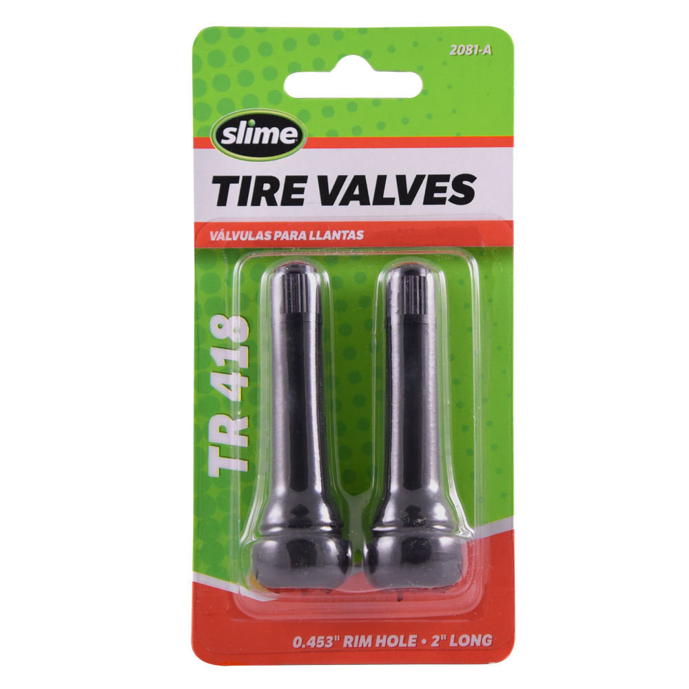 Slime Tubeless Tire Valves TR418 #2081-A In Package