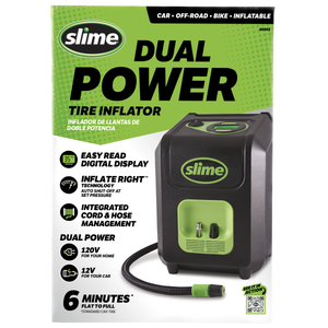 
            
                Load image into Gallery viewer, Slime Dual Power Tire Inflator (120V/12V) #40052 In Package
            
        