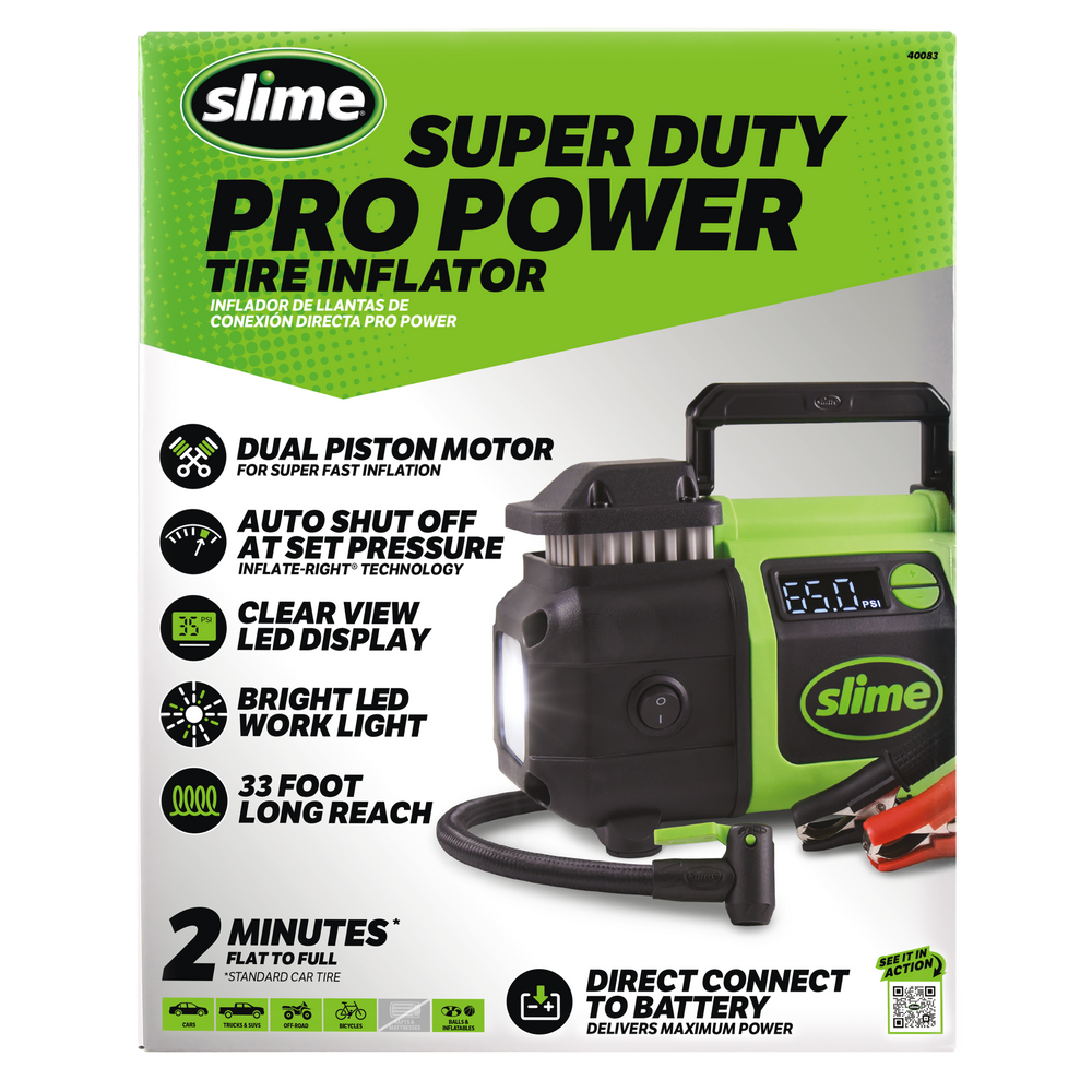 Slime Super Duty Pro Power Tire Inflator #40083 In Package