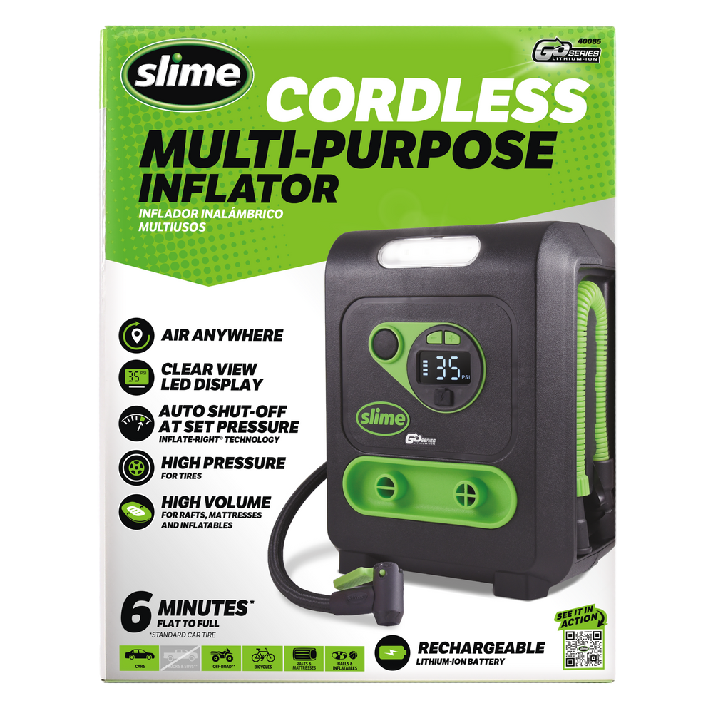 Slime Cordless Multi-Purpose Inflator #40085 In Package