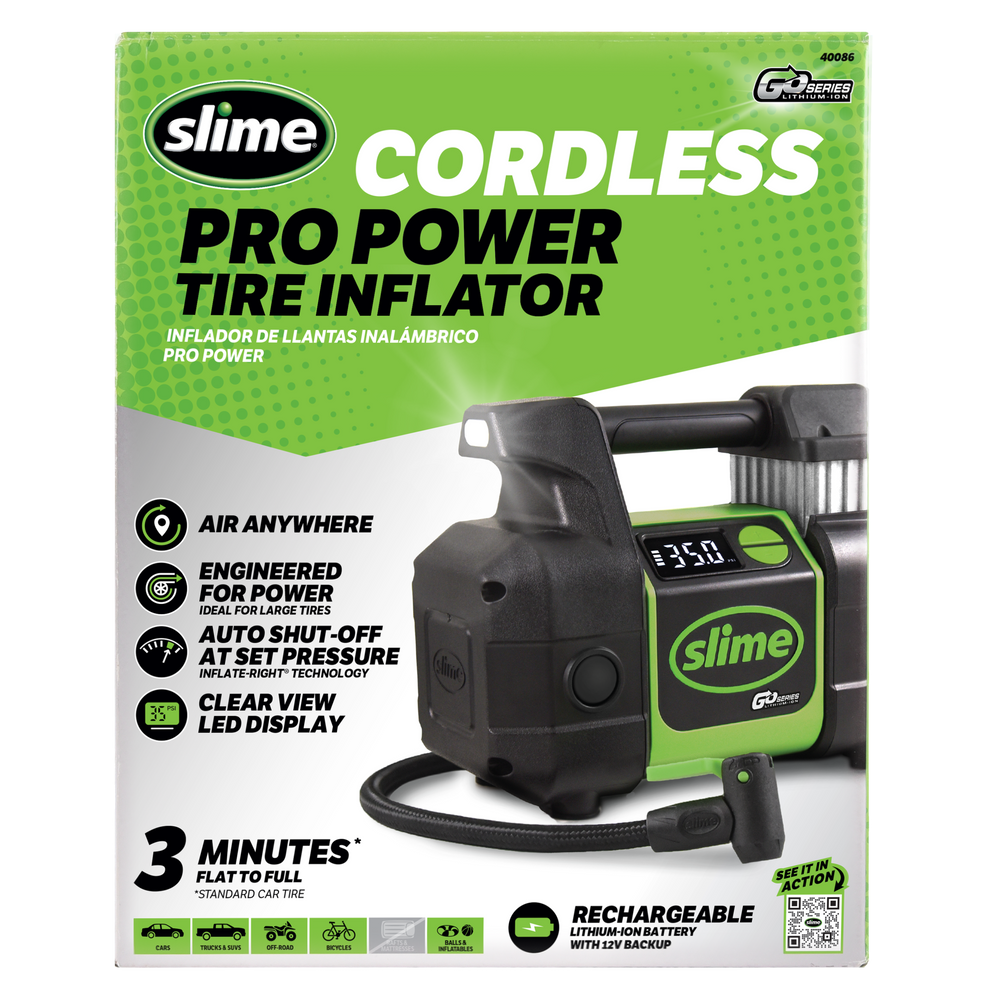 Slime Cordless Pro Power Tire Inflator #40086 In Package