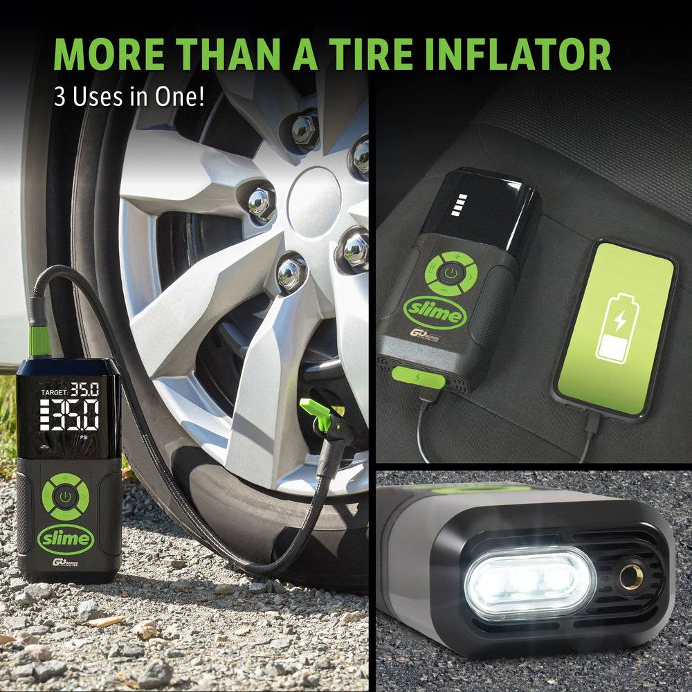 Cordless 3in1 Tire Inflator Slime Slime Products