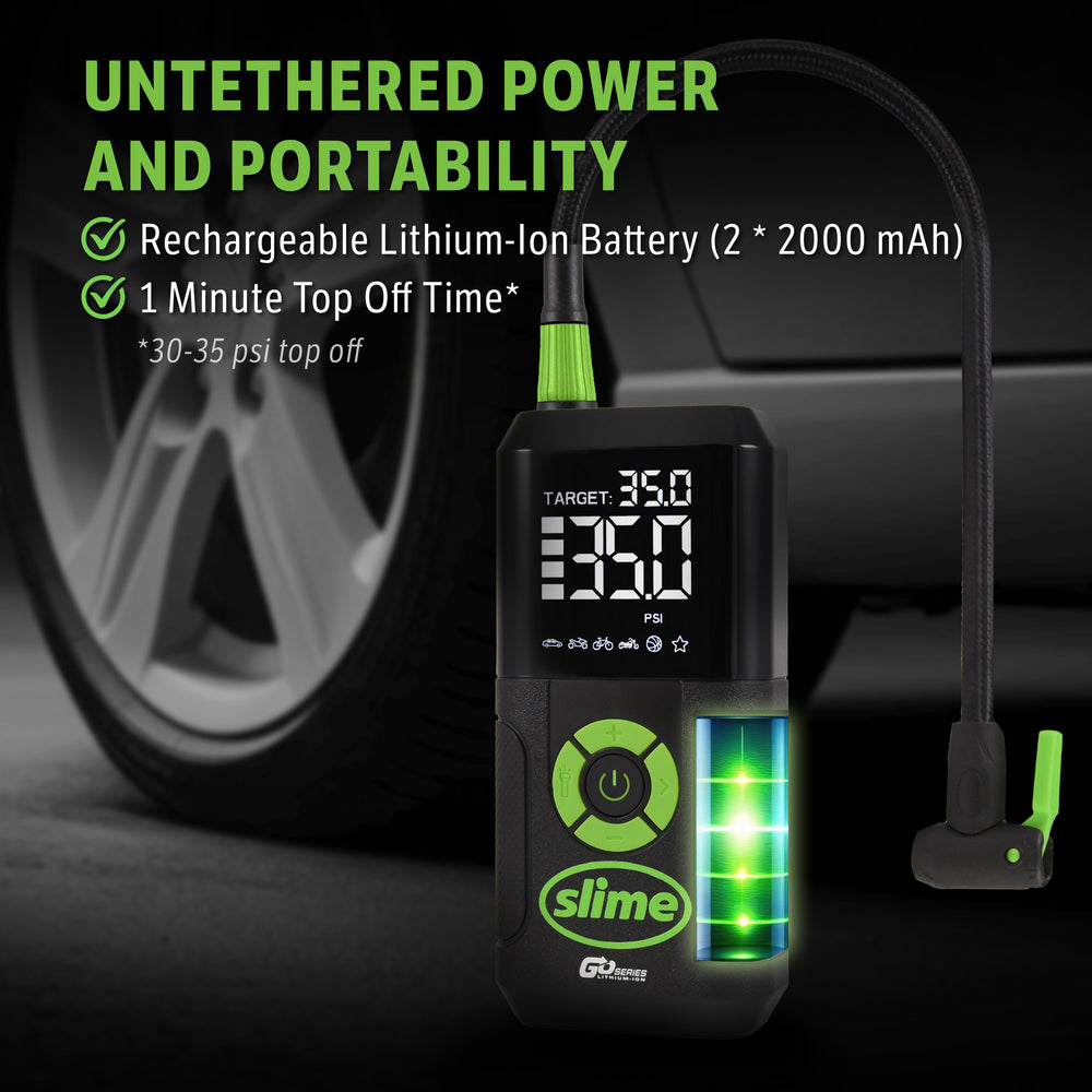 Slime Cordless 3-in-1 Tire Inflator #40089 Lithium-Ion Battery