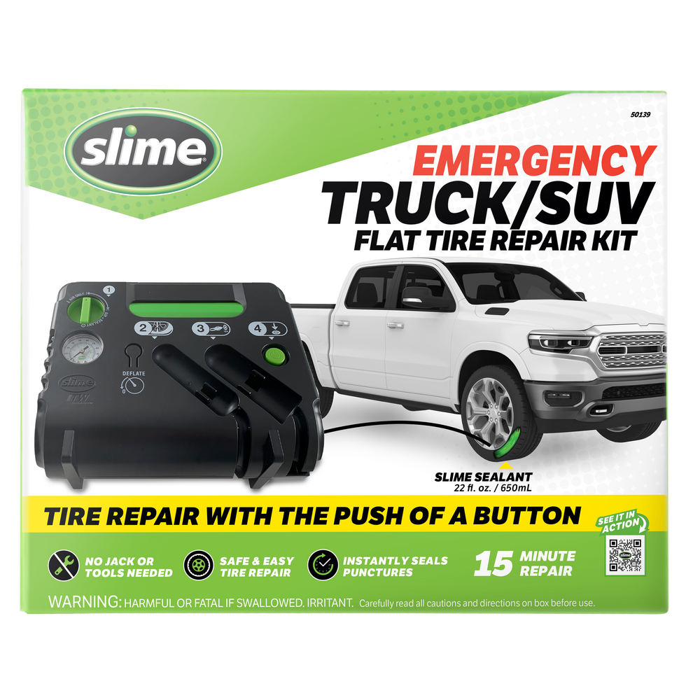 Slime Flat Tire Repair Kit - Truck/SUV/Van #50139 In Package
