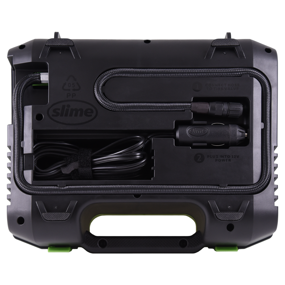 Slime Smart Spair Ultra Car/Trailer Flat Tire Repair Kit #50158 Back of Kit