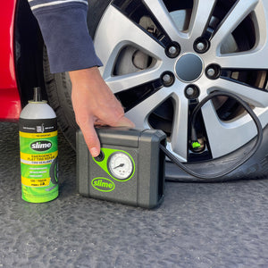 Slime Smart Spair Plus Flat Tire Repair Kit (Car/Trailer) #50165 Turn On