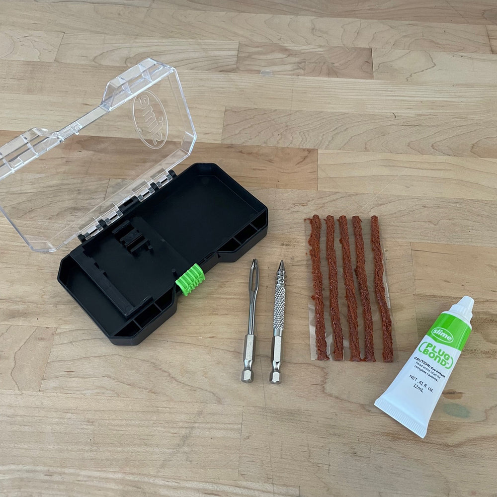 Slime Drill Bit Tire Plug Kit #20502 Components