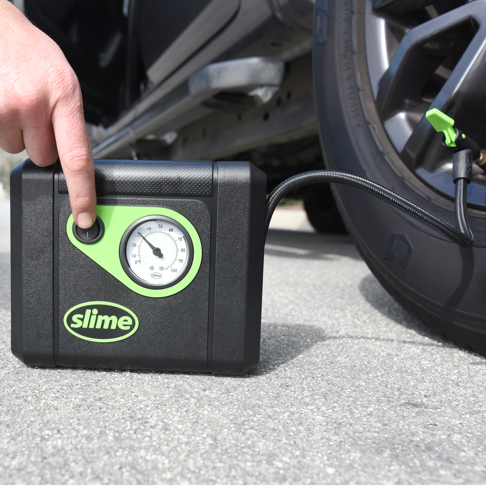 Slime Tire Inflator XL #40090 In Use on Car
