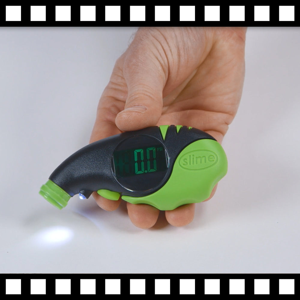 Slime Elite Digital Tire Gauge 5-150 PSI - Large LCD Screen With Pressure Airlock Technology