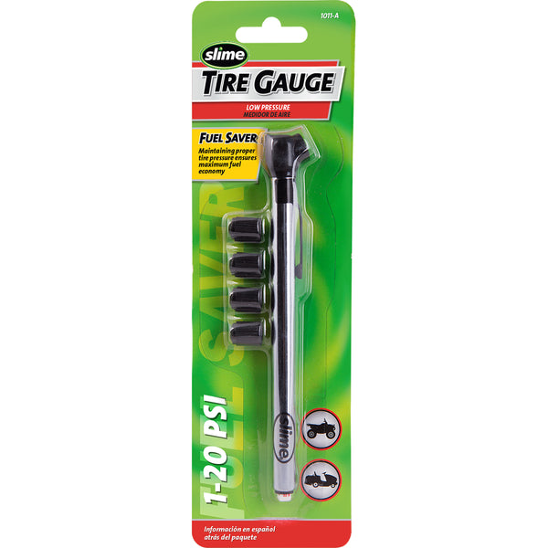 Low pressure outlet tire gauges