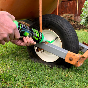 
            
                Load image into Gallery viewer, 2-in-1 Tire &amp;amp; Tube Premium Sealant - 16 oz. #10193 Install in Wheelbarrow
            
        