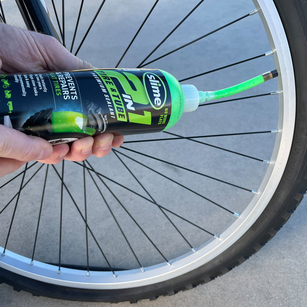 2-in-1 Tire & Tube Premium Sealant - 16 oz. #10193 Install in Bicycle