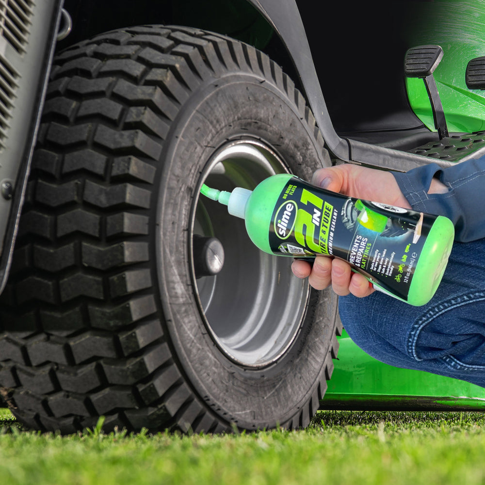 2-in-1 Tire & Tube Premium Sealant - 32 oz. #10194 Install in Riding Lawn Mower