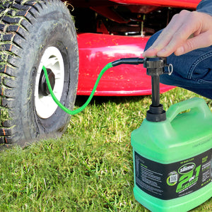 2-in-1 Tire & Tube Premium Sealant - 1 Gallon #10195 In Use Lawn Mower