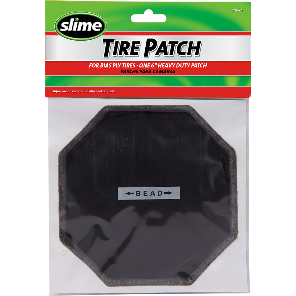 Slime 6" Heavy-Duty Bias Ply Tire Patch #1028-A In Package