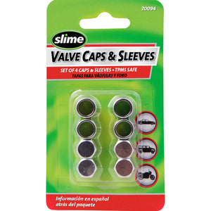 
            
                Load image into Gallery viewer, Slime Chrome Valve Caps &amp;amp; Sleeves #20094 In Package
            
        