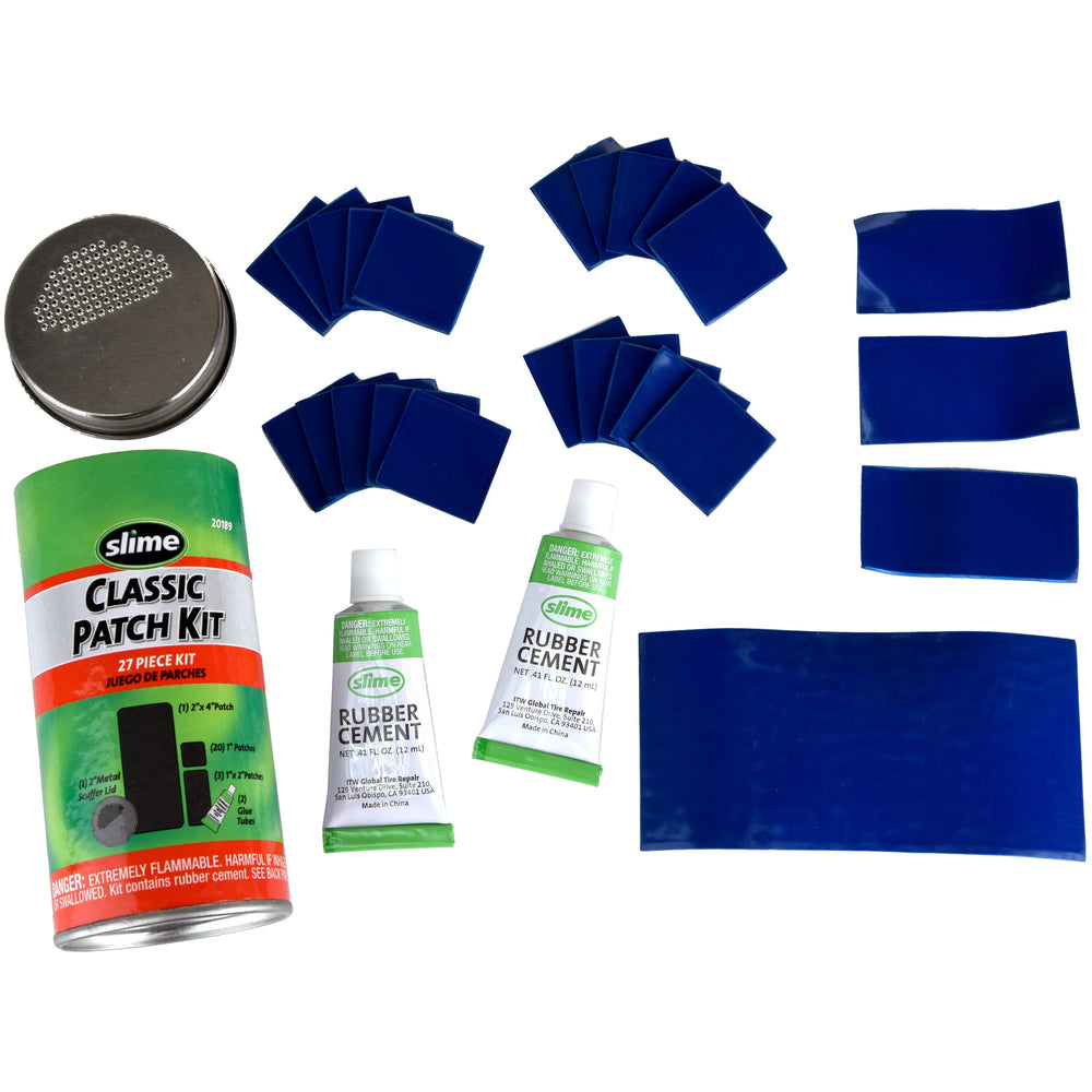 Slime 7 Piece Multipurpose Rubber Tube Tire Repair Patch Kit 1022-A