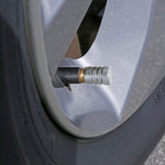 Slime Barrel Tire Valve Caps (Quicksilver) #20326 In Use