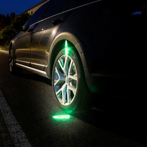 
            
                Load image into Gallery viewer, Slime Safety Glow Sticks #20460 In Use with Tire
            
        