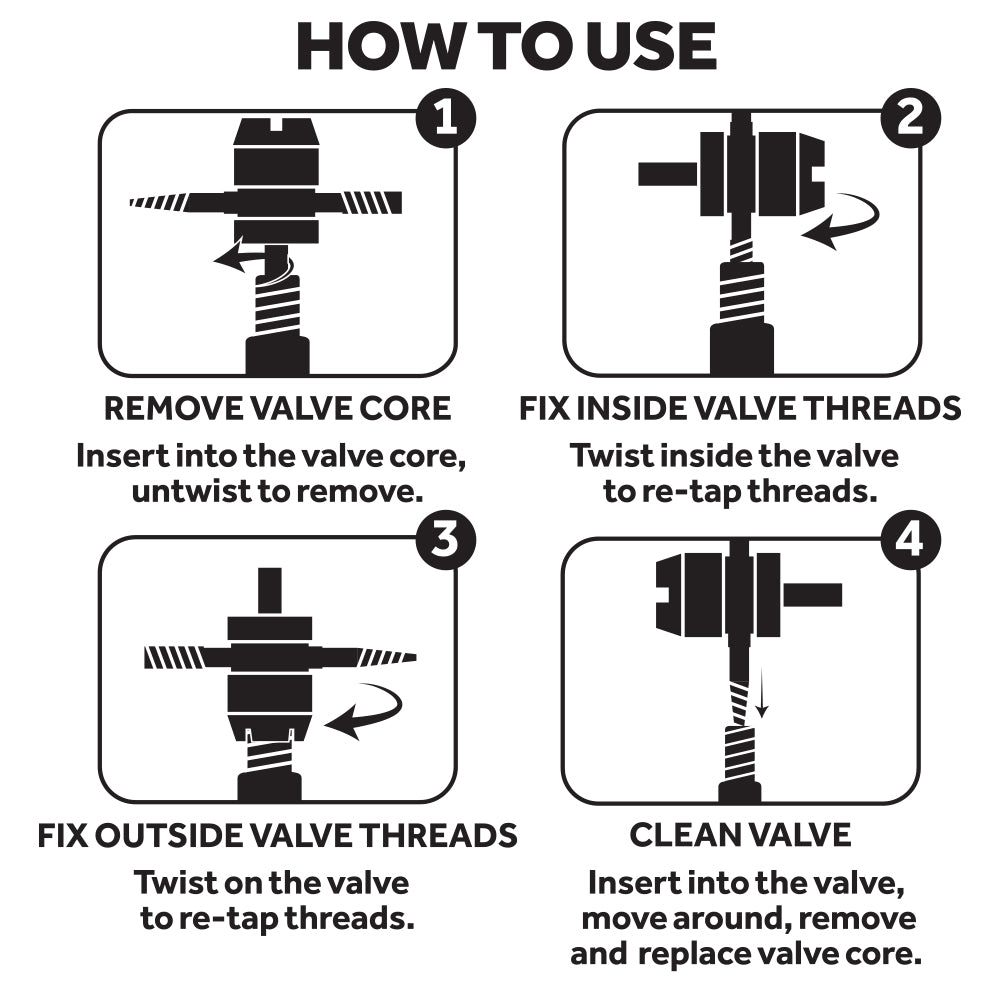 tire valve core removal tool diagram
