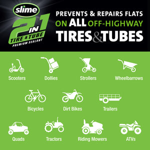 2-in-1 Tire & Tube Premium Sealant - 1 Gallon #10195 Tires That Slime Works On