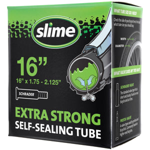 
            
                Load image into Gallery viewer, Slime Extra Strong Self-Sealing Bicycle Tubes 16&amp;quot; x 1.75-2.125&amp;quot; Schrader #30051 In Package
            
        